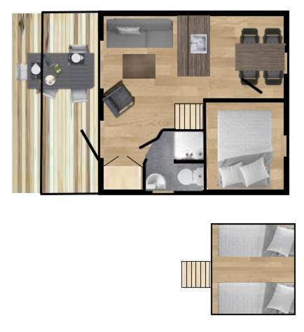 Tornby Strand Camping Cottages 히르츠할즈 객실 사진